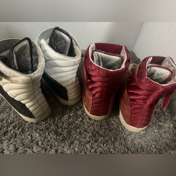 Red and black pair of Android Homme High tops - Picture 5 of 6